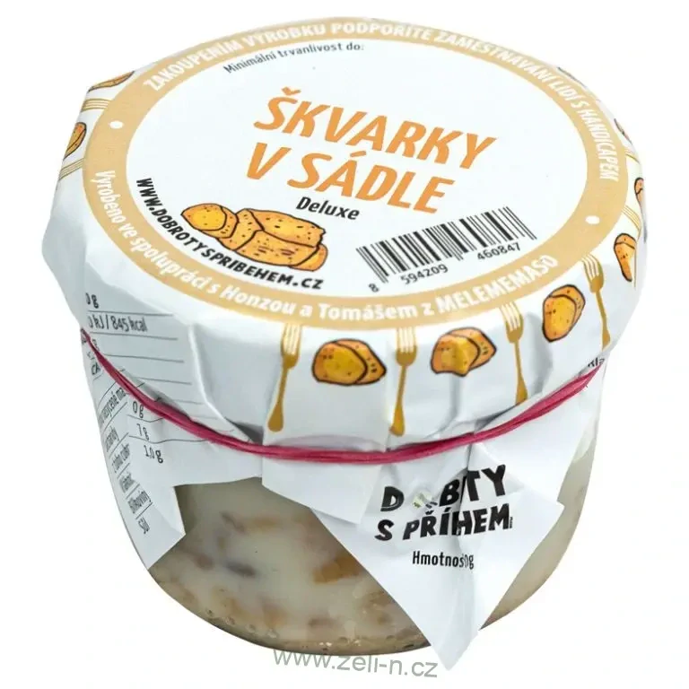 Škvarky v sádle DELUX 160g