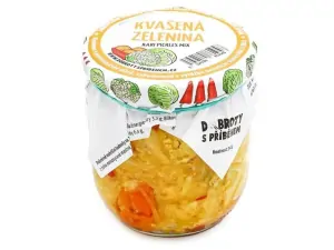 Kvašená zelenina - květák, zelí,mrkev, paprika,ředkev na Kari 340g