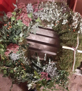 Dušičky věnec 70cm